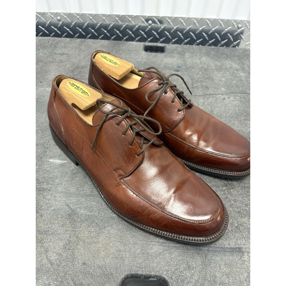 Johnston & Murphy Dress Shoes Mens 11.5 M Signature Series Oxford Brown 59-13502